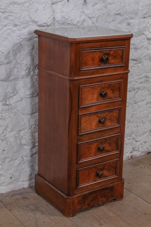 Attractive Tall Mahogany Bedside Cabinet