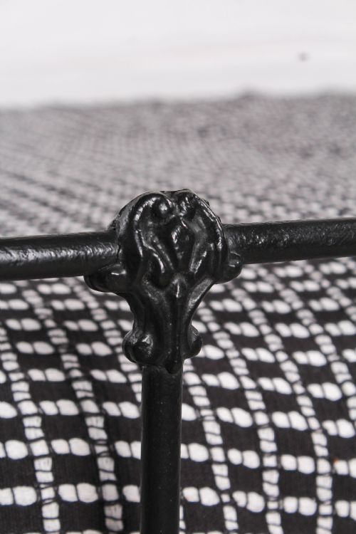 fig 3. Classic Victorian antiqued brass and iron king size bed