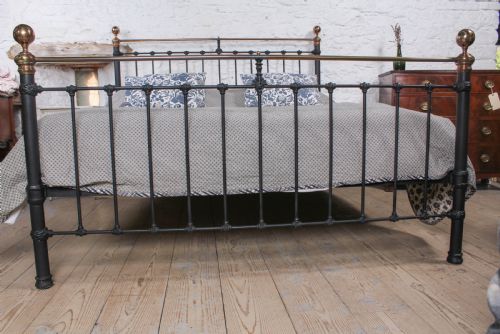 fig 2. Handsome classic Victorian 6ft super king size brass and iron bed
