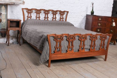 Very Rare and Individual Chippendale Style King Size Bed