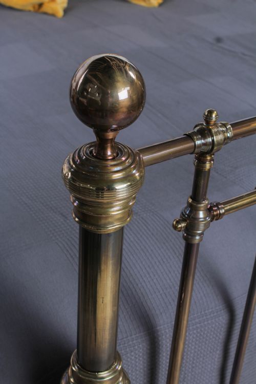 fig 1. Very handsome Victorian 6Ft super king size brass and iron bed by Maple and Co.