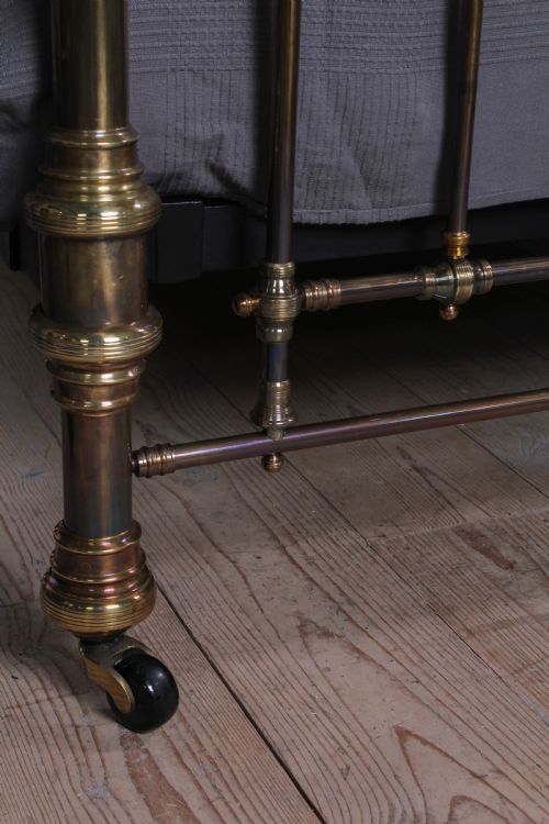 fig 2. Very handsome Victorian 6Ft super king size brass and iron bed by Maple and Co.