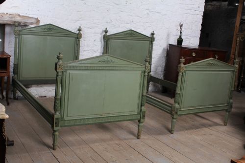 fig 1. Lovely pair of  French Empire style large single beds