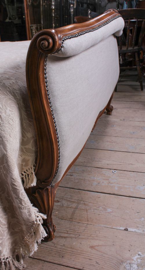 fig 1. Newly upholstered King size French lit bateau style 
