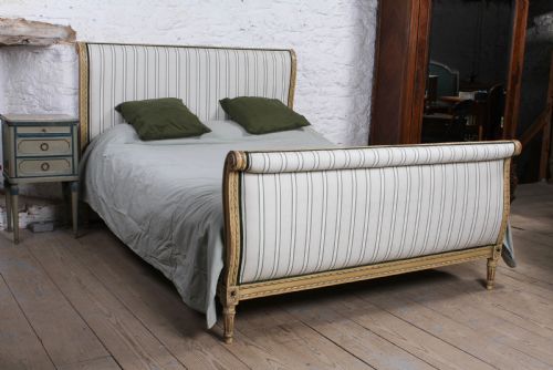 Newly Upholstered French King Size Bed