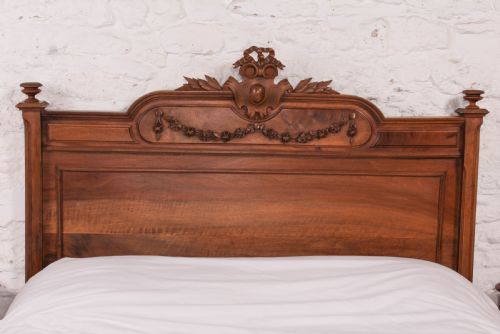 fig 1. Attractive French walnut double bed