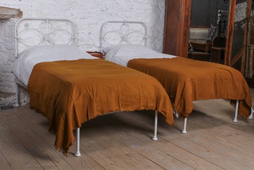 Pretty Pair of Irish Iron No End Simple Beds