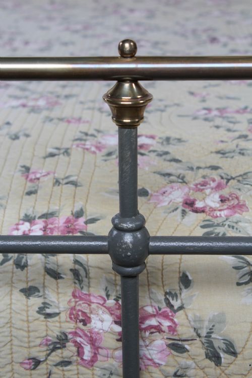 fig 2. Handsome classic brass and iron Edwardian king size bed