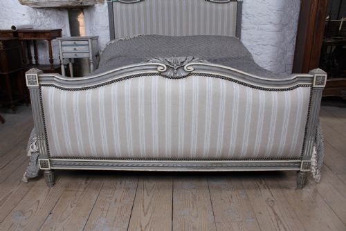 fig 1. Beautiful newly upholstered Louis XVI style French king size bed