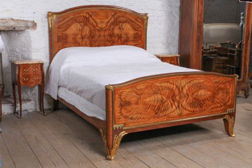 Spectacular Fruitwood and Ormolu Top Quality King Size Bed