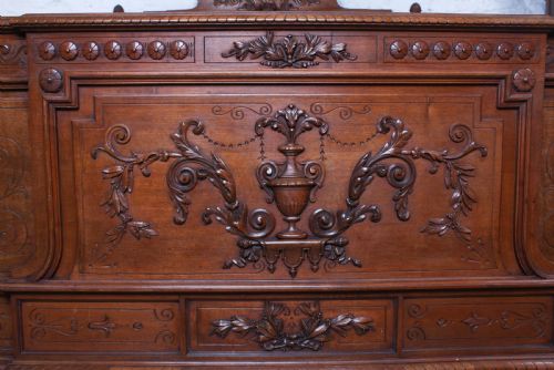 fig 2. Beautiful carved walnut Europen king size bed