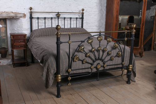 Magnificent King Size Victorian Brass and Iron Bed