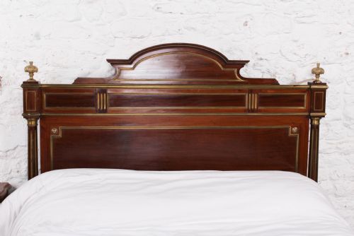 fig 2. Lovely Mahogany and brass Napolean II style double bed