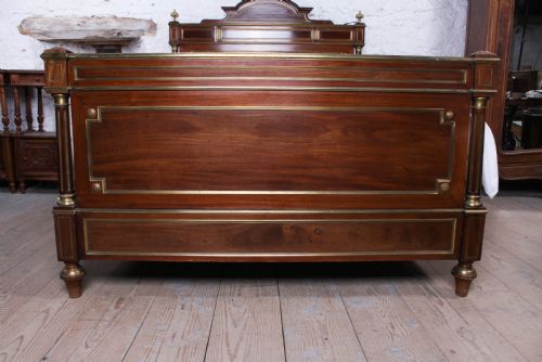 fig 3. Lovely Mahogany and brass Napolean II style double bed