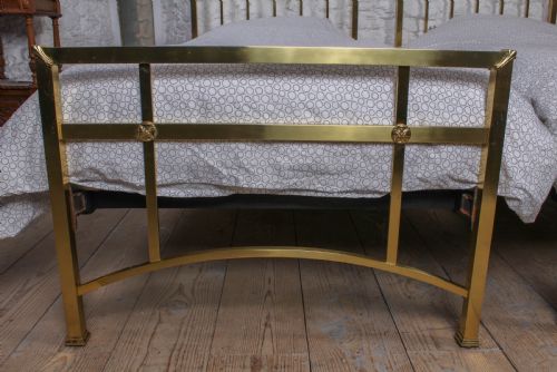 fig 2. Very nice pair of single Deco style all brass beds