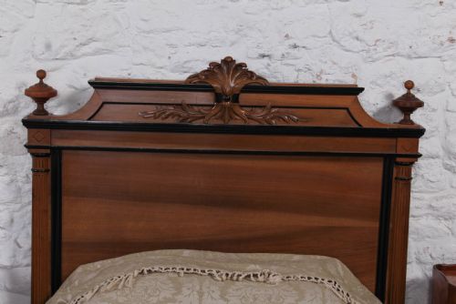 fig 2. Lovely quality large single French walnut bed