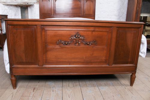 fig 2. Lovely French cherry king size bed with simple carvings