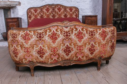 fig 2. All original French upholstered corbeille double bed 