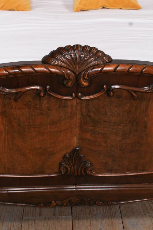 fig 2. Beautiful 2 meter wide mahogany Louis style with matching bedsides.