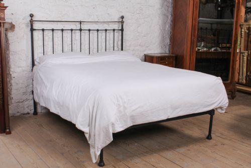 Classic Victorian King Size Black and Aged Brass No End Bed