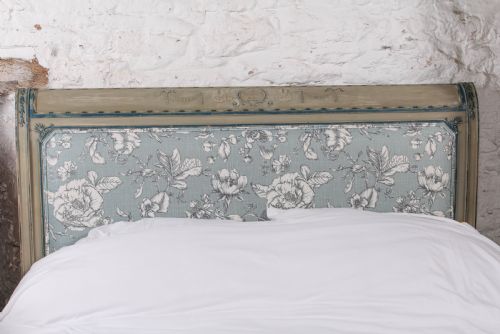 fig 2. Very pretty original aged paint French bed with matching armoire and bedside
