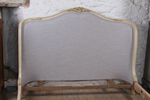 fig 1. Newly upholstered king size French corbeille style bed