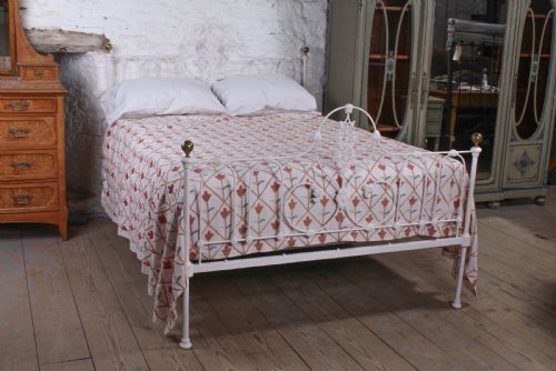 Very Lovely Early Victorian Iron and Brass King Size Bed