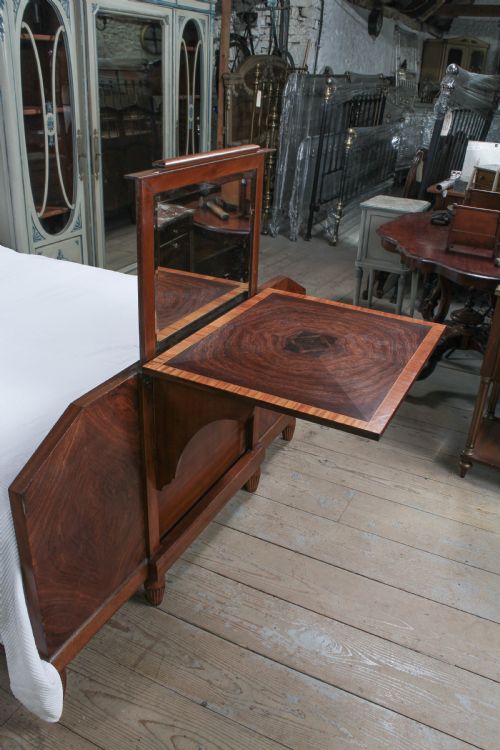 fig 1. Amazing 1930s Art Deco king size bed with a hidden dressing table