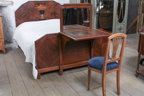 fig 2. Amazing 1930s Art Deco king size bed with a hidden dressing table