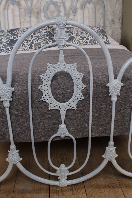 fig 3. Rare early Victorian iron double bed