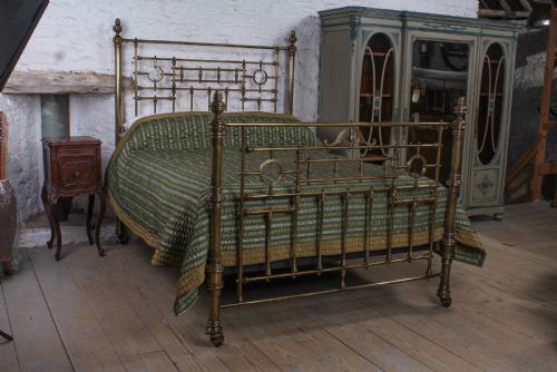 Handsome Victorian All Brass King Size Bed