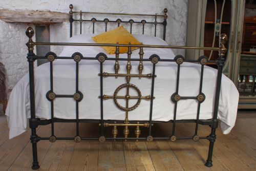 fig 1. Very nice Victorian brass and iron double bed