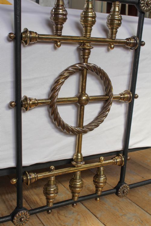 fig 3. Very nice Victorian brass and iron double bed
