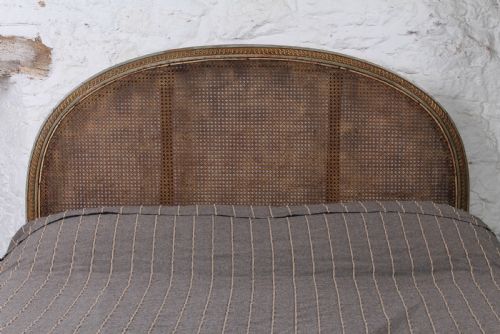 fig 1. Lovely naturally aged king size French caned king size bed