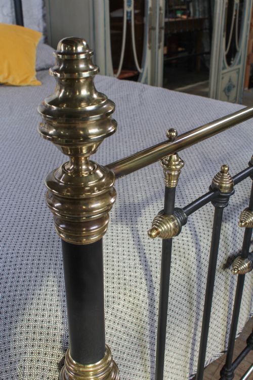 fig 4. Handsome Victorian brass and iron king size bed