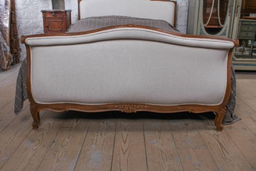 fig 1. Newly upholstered king size French sleigh style bed