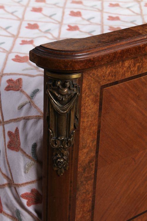 fig 2. Lovely French king size fruitwood walnut veneer king size bed