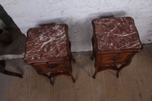 PRETTY PAIR OF FRENCH UPHOLSTERED BEDROOM CHAIRS - ADDITIONAL PHOTO 2