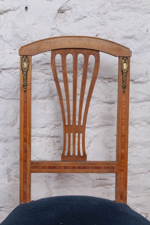 PRETTY PAIR OF FRENCH UPHOLSTERED BEDROOM CHAIRS - ADDITIONAL PHOTO 10
