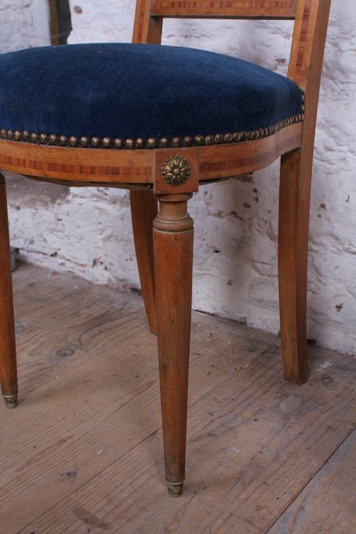 PRETTY PAIR OF FRENCH UPHOLSTERED BEDROOM CHAIRS - ADDITIONAL PHOTO 11