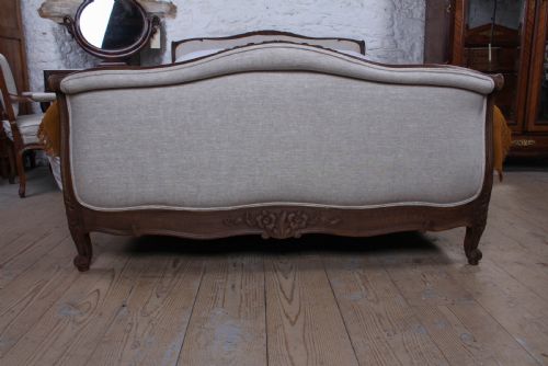 fig 1. Newly upholstered French sleigh style king size bed