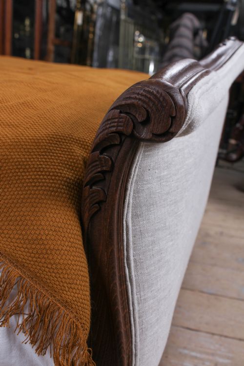 fig 2. Newly upholstered French sleigh style king size bed