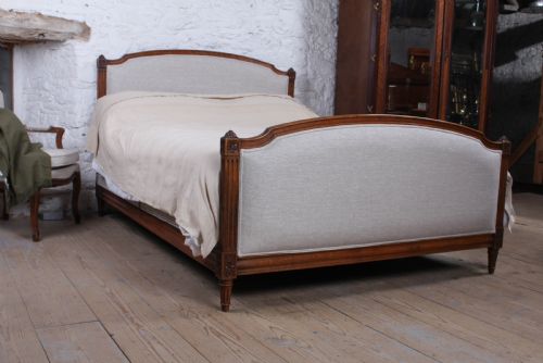 fig 1. King size French empire style newly upholstered bed