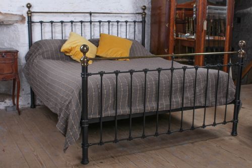 Quality Super King Size Victorian Brass and Iron Bed