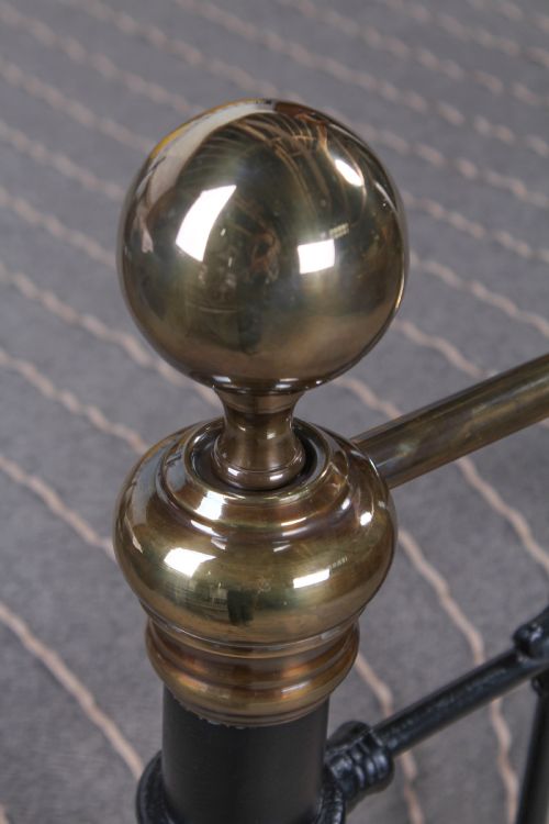 fig 2. Quality super king size Victorian brass and iron bed