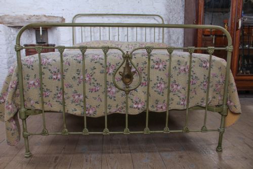 fig 1. Very individual and fashionable French iron and brass king size bed