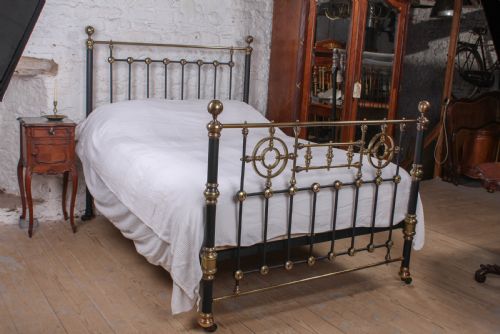 Handsome Victorian Brass and Iron King Size Bed