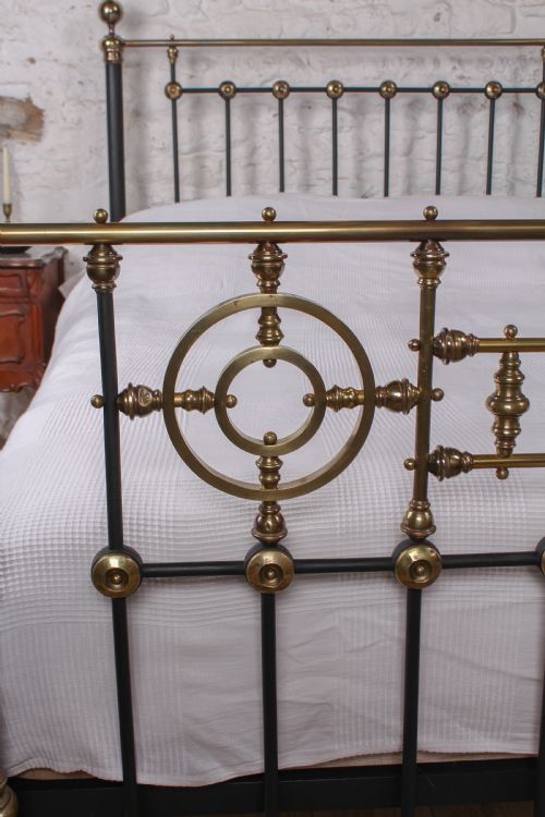 fig 3. Handsome Victorian brass and iron king size bed