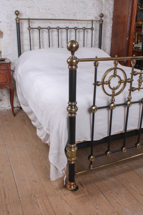 fig 4. Handsome Victorian brass and iron king size bed
