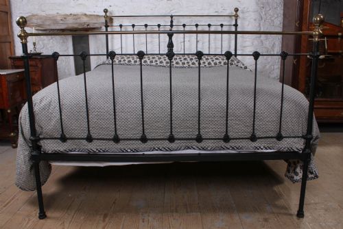 fig 1. Classic Victorian black and aged brass king size bed